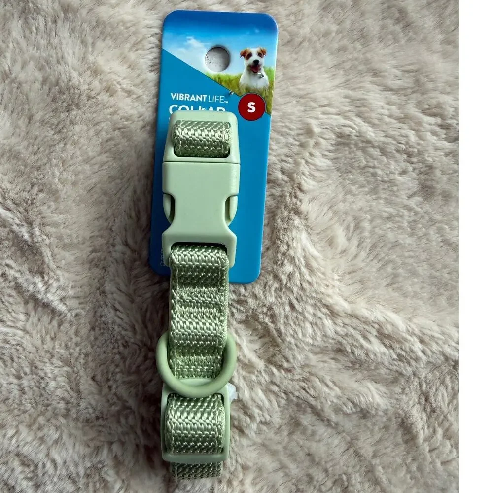 Vibrant Life Small Dog Collar Mint Green NWT